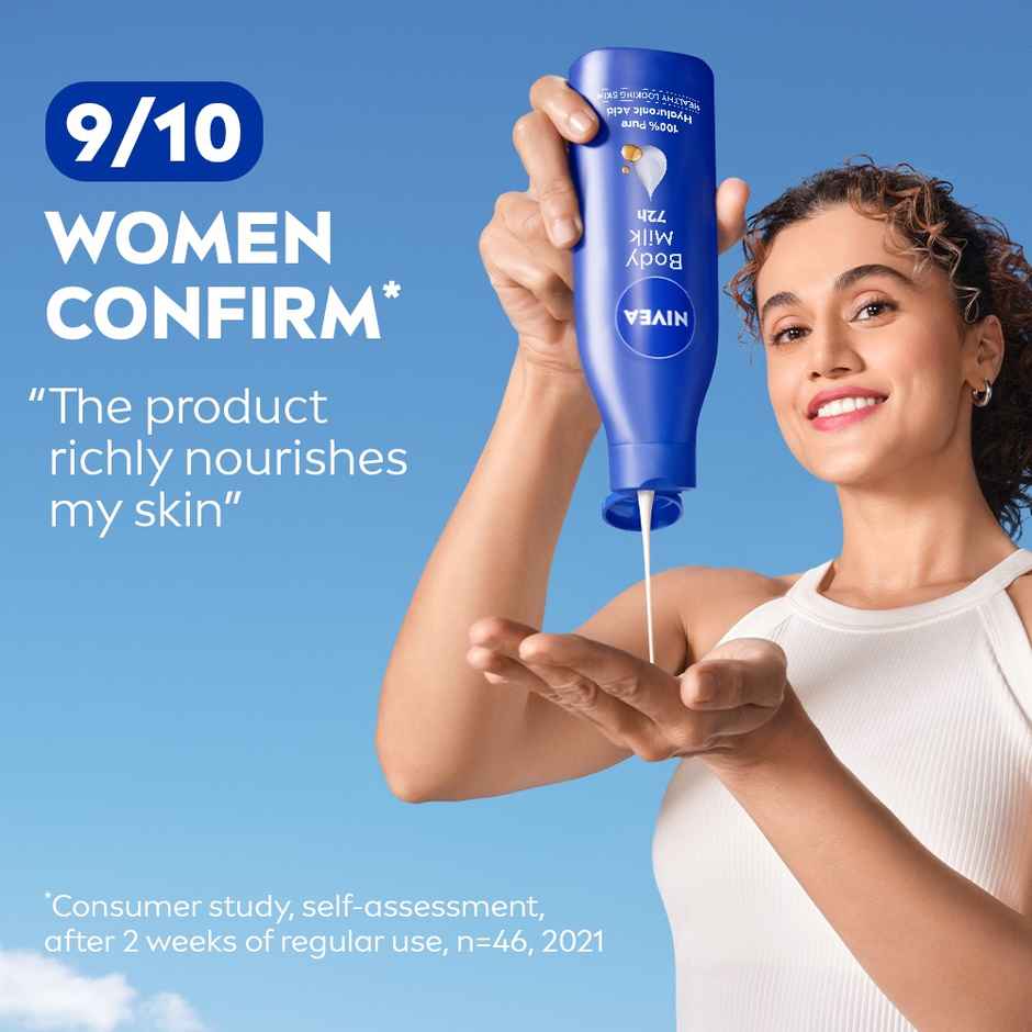 NIVEA Nourishing Body Lotion Body Milk|48 H Moisturization|2X Almond Oil|For Very Dry Skin