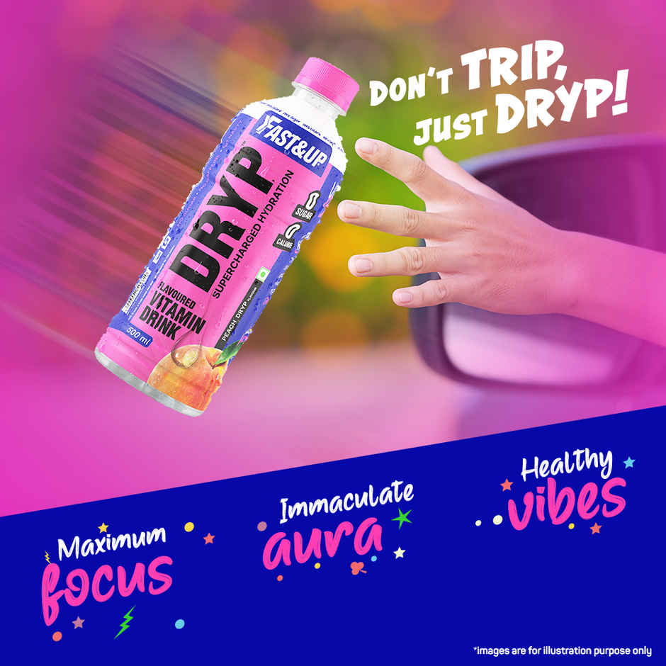 Fast&Up Dryp Vitamin Water | Zero Sugar - Zero Calories - Peach Flavour