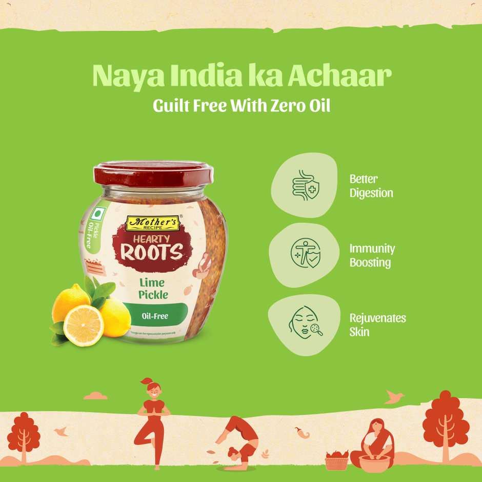 Mother's Recipe Hearty Roots Lime Pickle - Oil Free