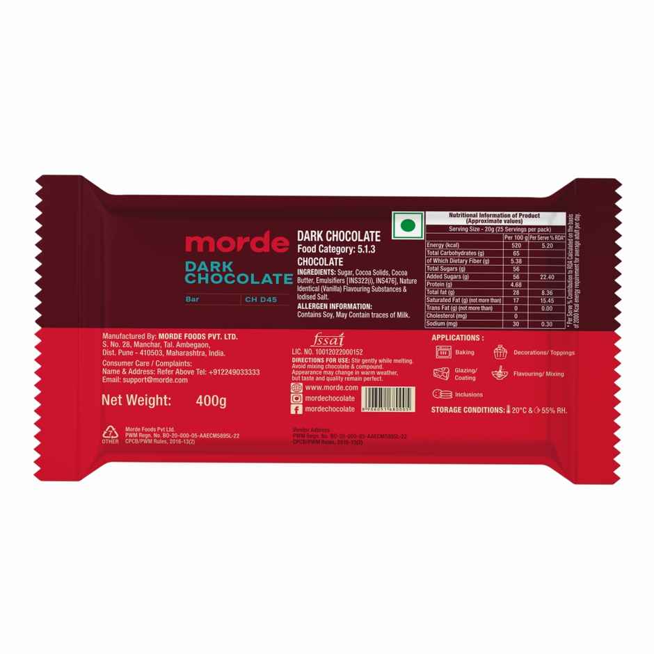 Morde Dark Chocolate | Rich Flavor for Premium Desserts | Morde
