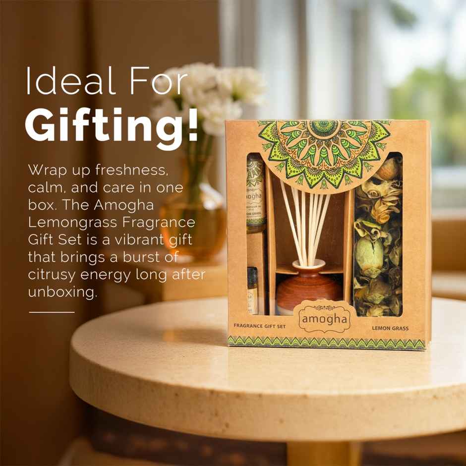 IRIS Amogha Lemongrass Fragrance Reed Diffuser Gift Set