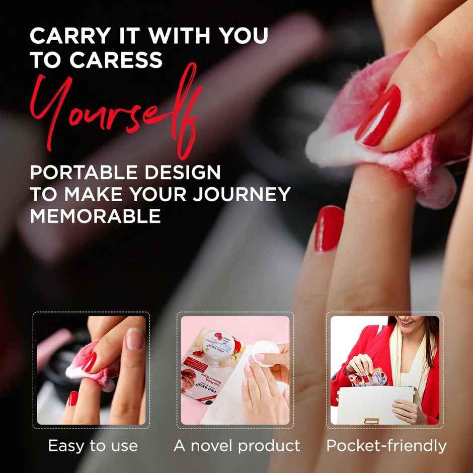 Pro Skin Nail Polish Remover Wipes - Strawberry, 30 wipes