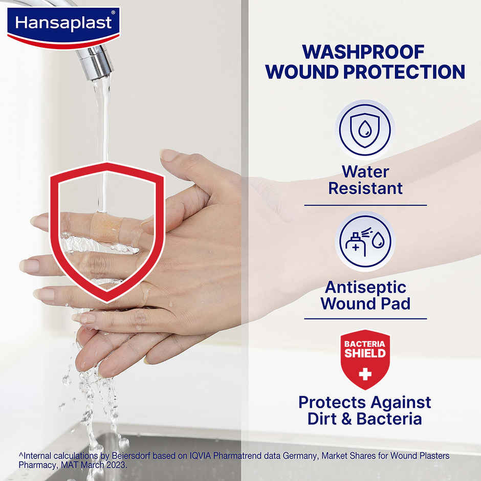 Hansaplast Washproof Antiseptic Bandage Pack Of 20