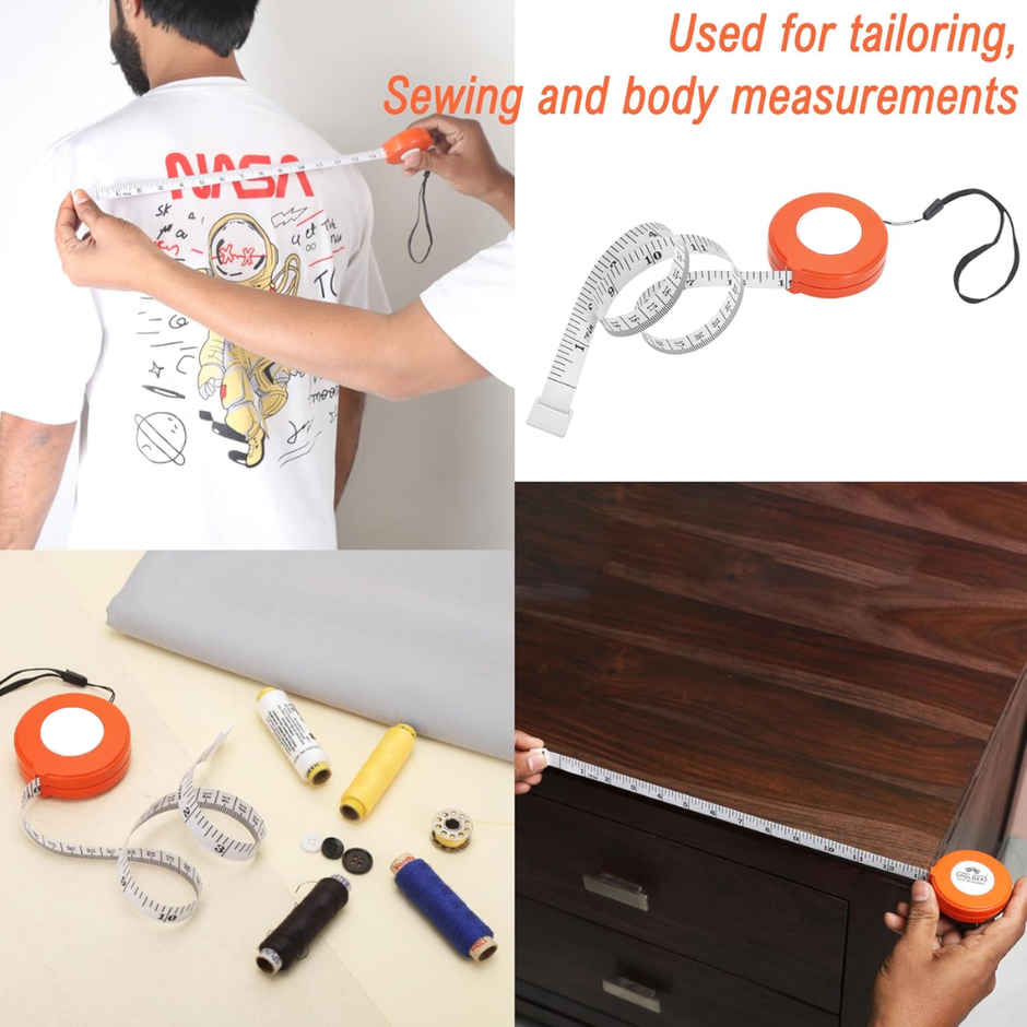 SE7EN Tailor Tape Retractable Tape Measure For Cloth, Body Measurements And Tailoring - 2m