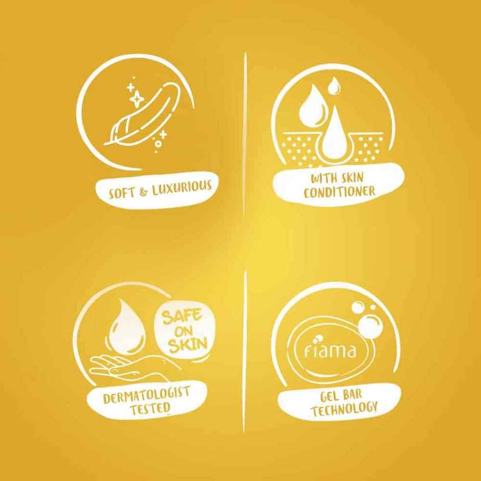 Fiama Gel Bathing Bar Golden Sandalwood Oil and Patchouli with Skin Conditioners for Moisturised