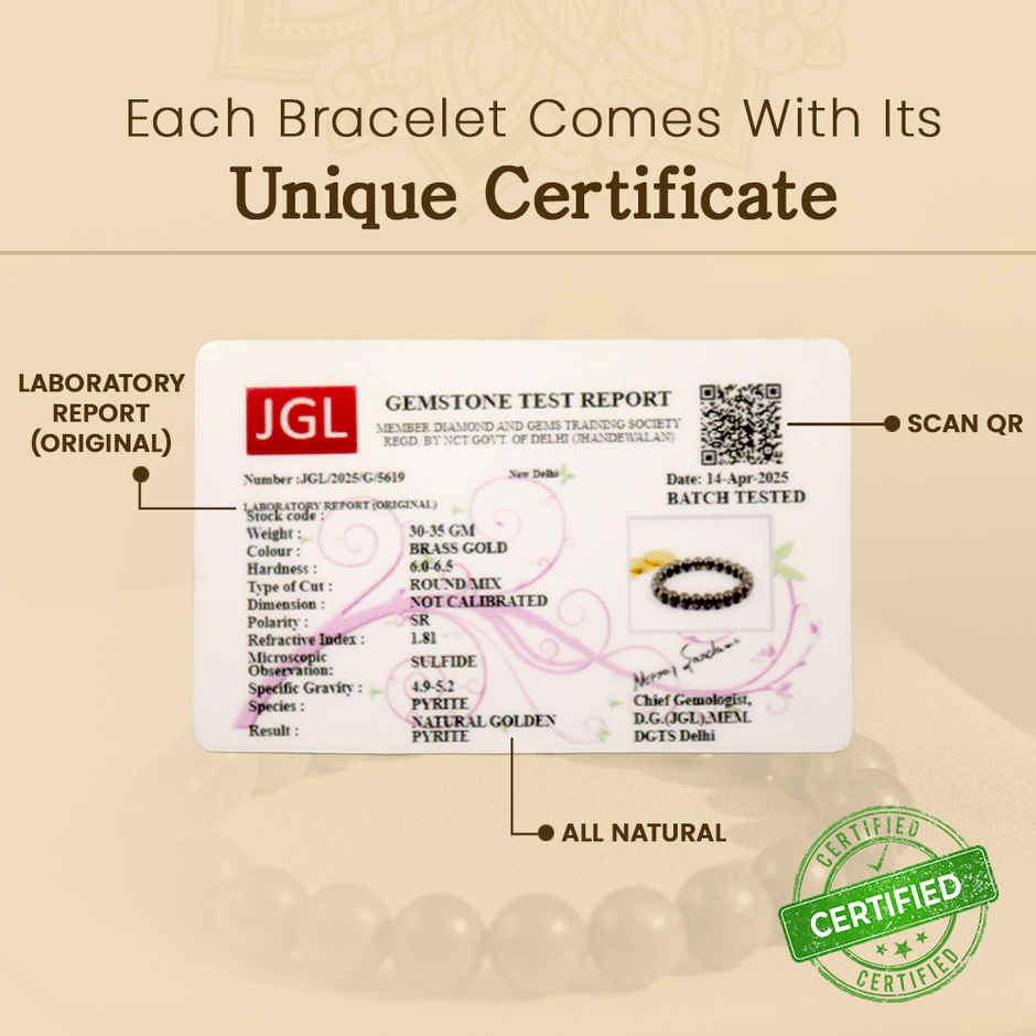 Astroyogi Raw Pyrite Bracelet