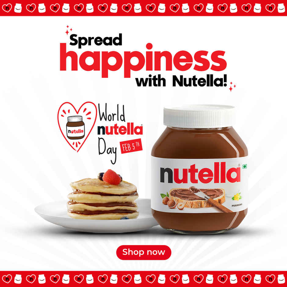 Ferrero Nutella Hazelnut Spread(180gms) & Britannia Milk Slice White Bread(400gms) Combo