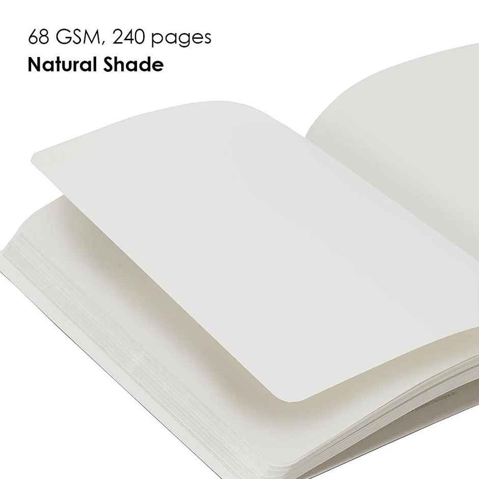 myPAPERCLIP Executive Series A5 Notebook | Soft Cover | Blue | 240 Plain Pages | Flat-lay Design