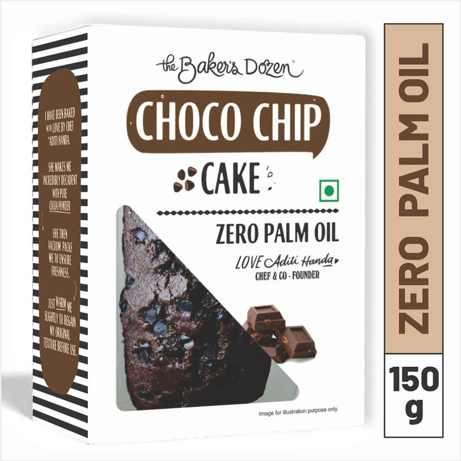 The Baker's Dozen Choco Chip Cake |Eggless Cake | Chocolate Cake | Tea Cake | Made with Cocoa Powder