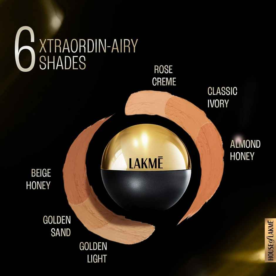 Lakme Xtraordin-Airy Mattereal Mousse Foundation Matte Finishhas Spf8 - 06 Almond Honey