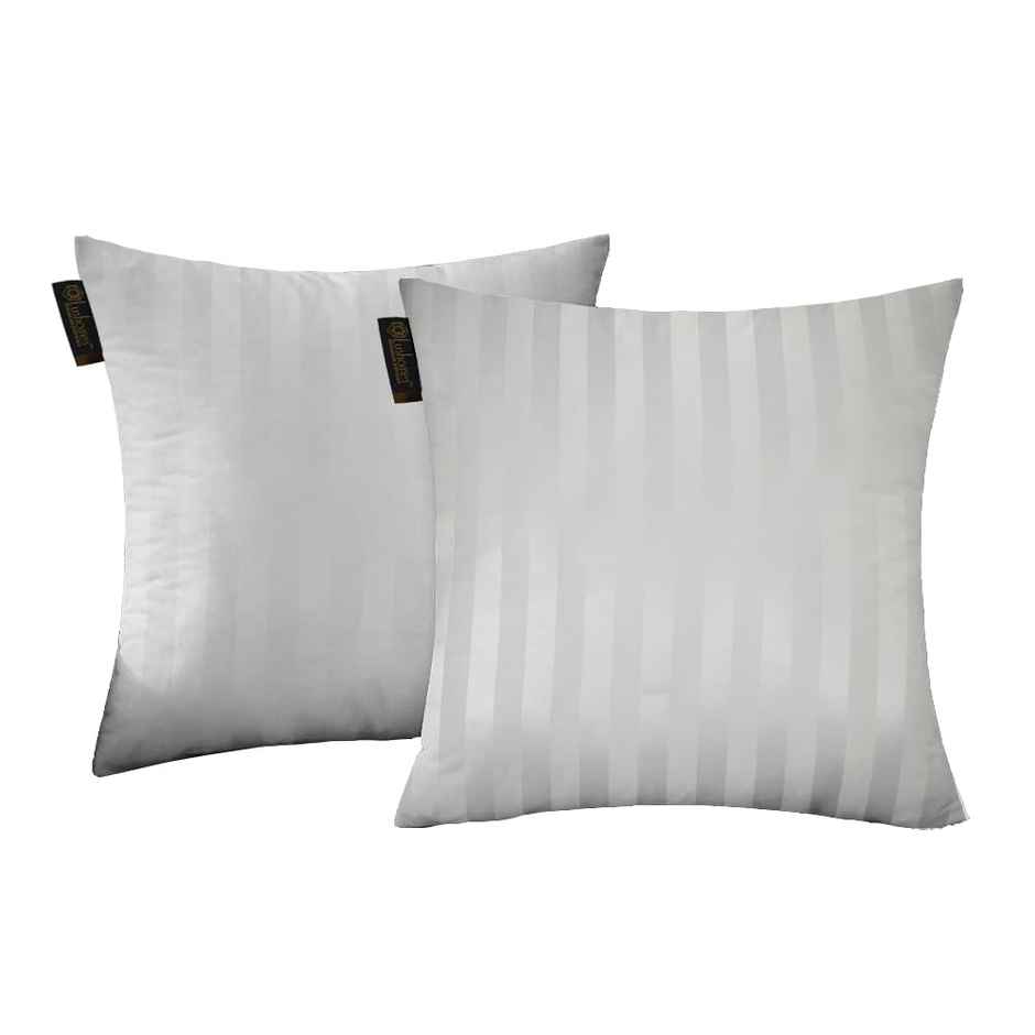 Lushomes Bolster Cushion Covers - White | 12 x 12 inch