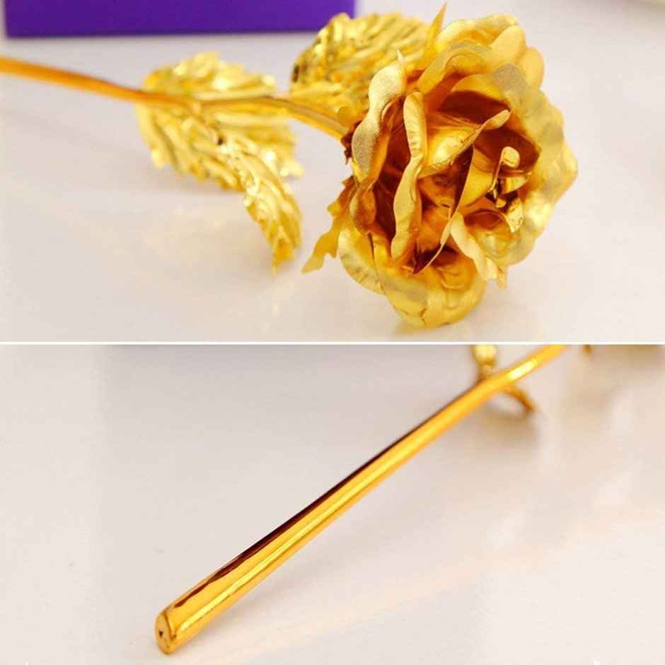 Gold Plated Rose Flower Keepsake Gift Box Set | Perpetual Mart