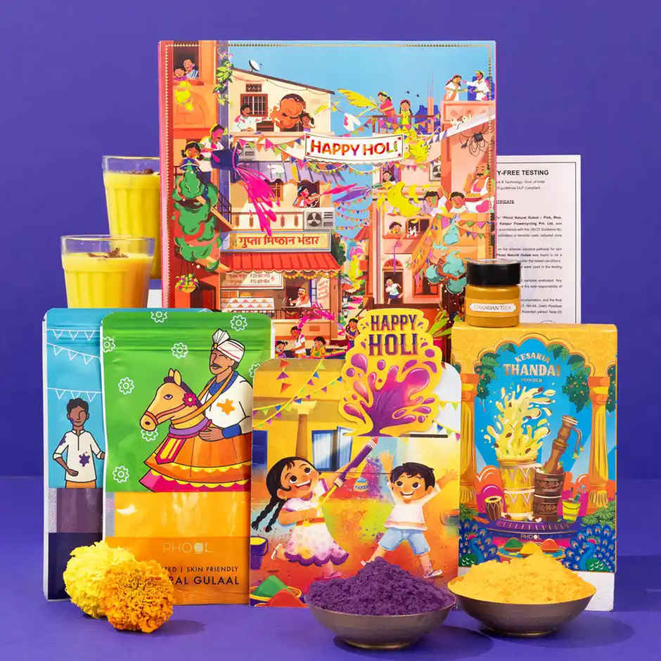 Holi Mohalla Pop-up Gulal Box | Phool