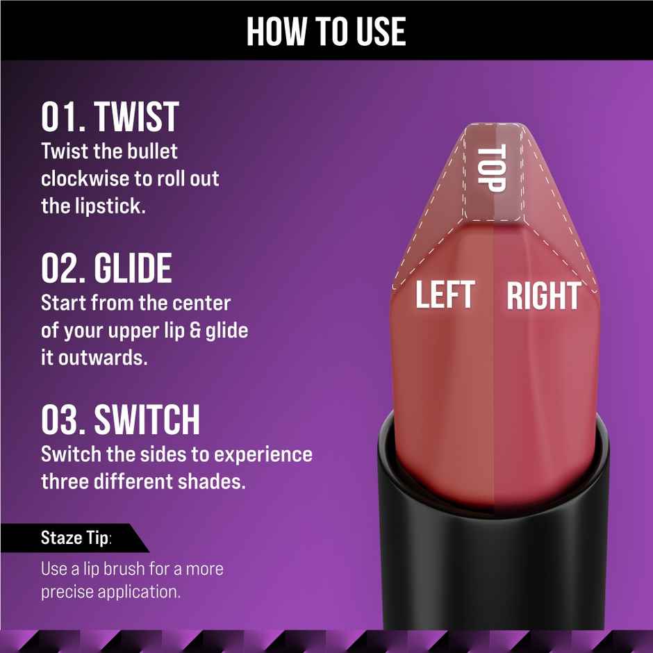 Staze 3 in 1 Transferproof Matte Lipstick | 03 Caramel Rose