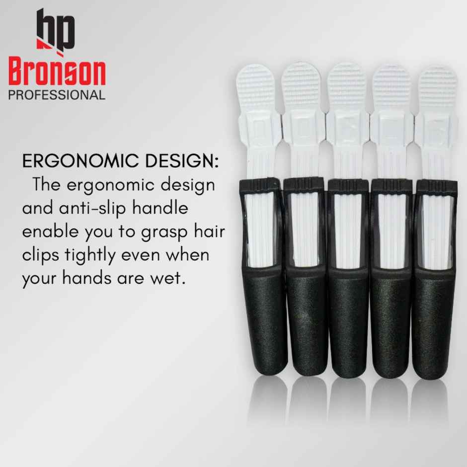 Bronson Professional Crocodile Hair Clips | 5 pcs | Color May Vary