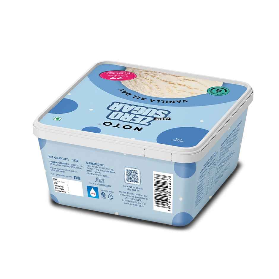 Noto Sugar Free Vanilla Ice Cream Tub | Smooth & Indulgent