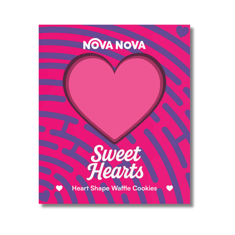 Nova Nova Heart Shaped Waffle Cookies | Sweet Hearts