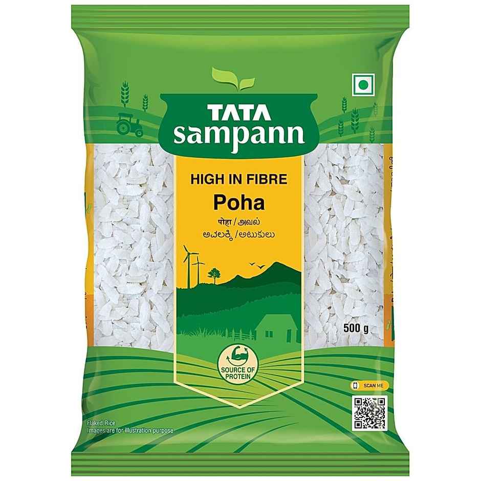Tata Sampann, High in Fibre Poha(Thick)(500 gms) & Safe Harvest Groundnut(500 gms) Combo