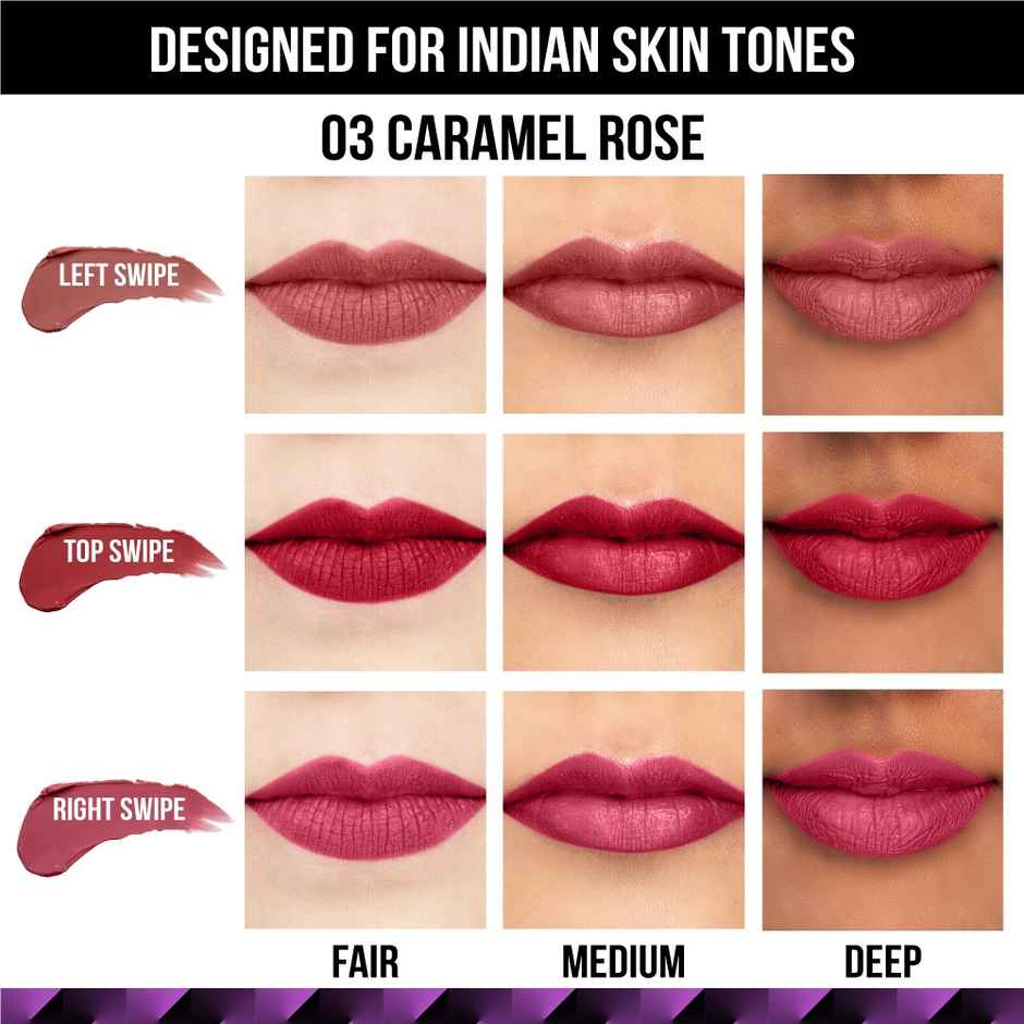 Staze 3 in 1 Transferproof Matte Lipstick | 03 Caramel Rose