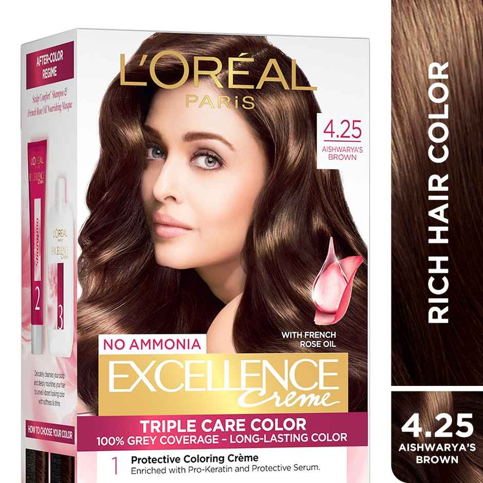 L'Oreal Paris Excellence Creme Hair Color, 4.25 Aishwarya's Brown