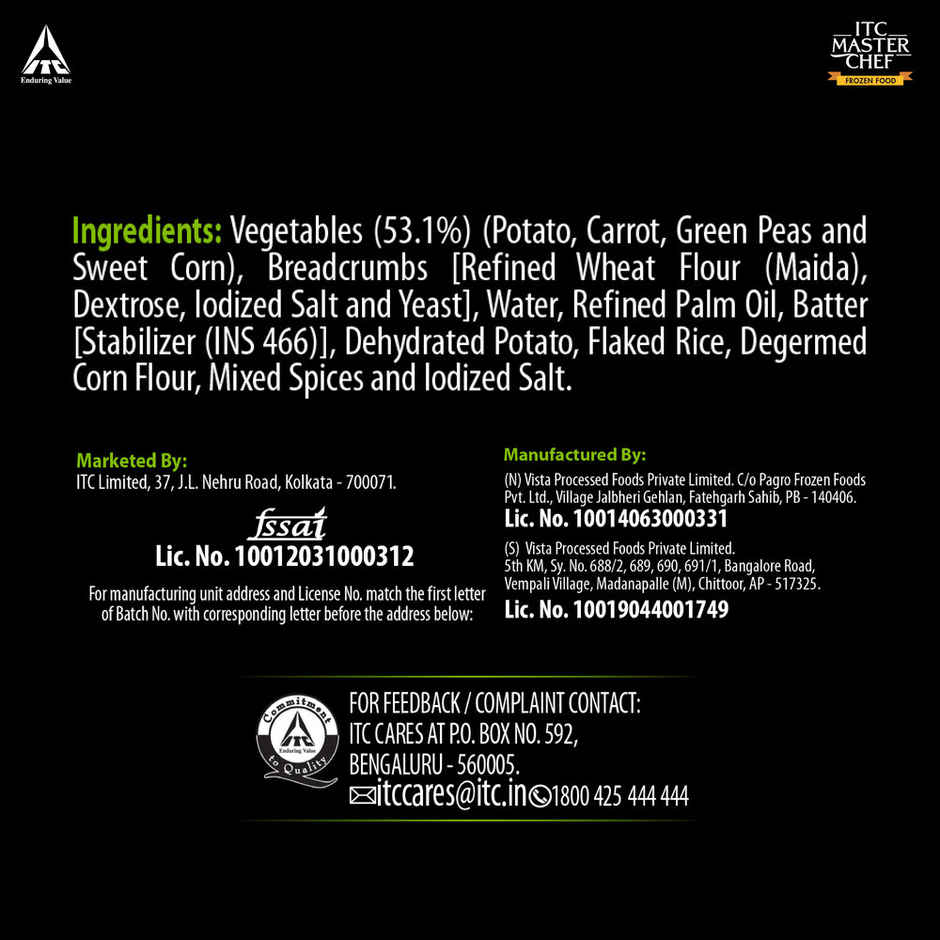 Itc Master Chef Veg Burger Patty | Loaded With Veggies | Crispy & Delicious | 8 Pieces (430g) & The Health Factory Zero Maida Burger Bun | Clean Label - Not Brown (120g) Combo