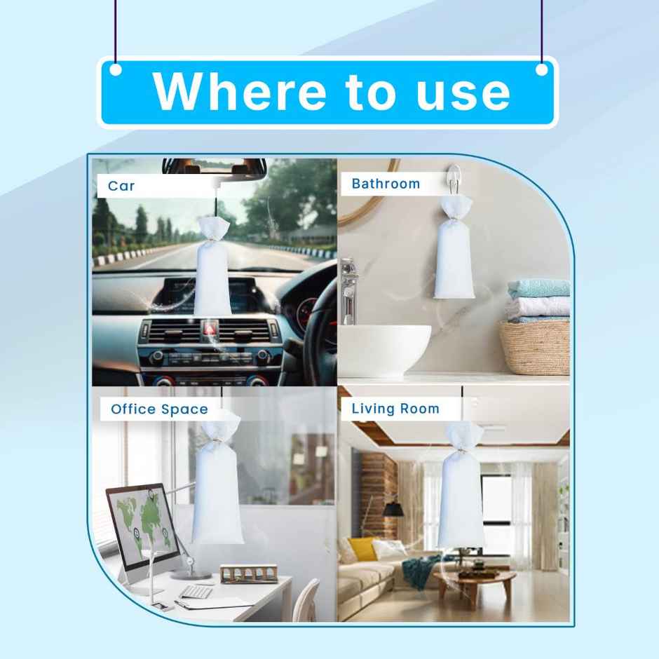 Natural Camphor Fragrance Pouch by Air Karpure | Car, Bathroom & Room Freshener|From House of Cycle