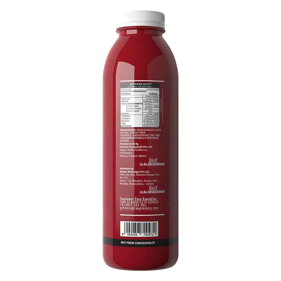 Raw Pressery Pomegranate Fruit Juice | Fresh & Fruity