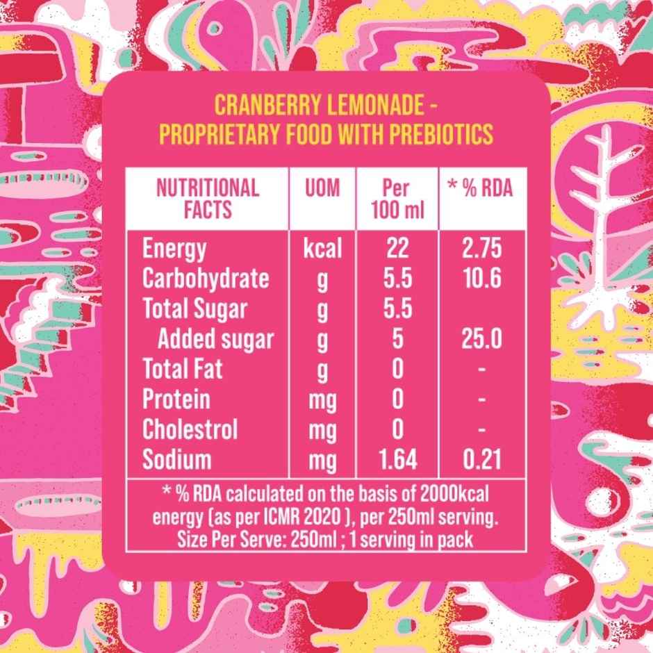 Aruba - Cranberry Lemonade | Prebiotic Mocktail by 3Sisters