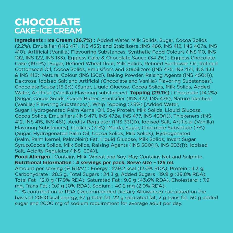 Havmor Chocolate Ice Cream Cake