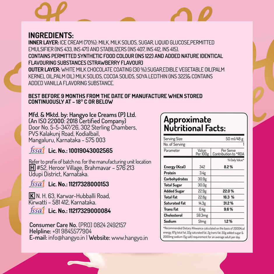 Hangyo Berry & Cream Ice Cream Stick