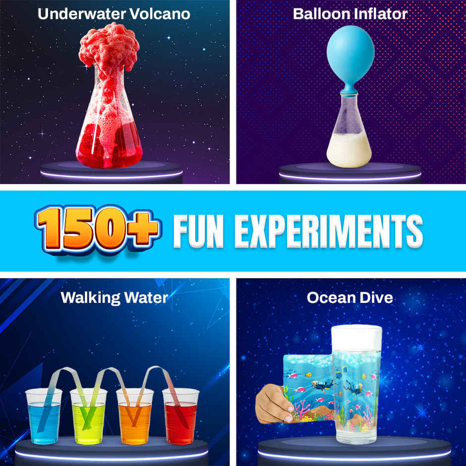 Physics Wallah Curious Jr 150+ Experiments Science Explorer Kit | Multicolor