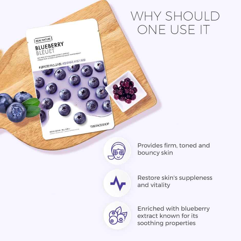 The Face Shop Real Nature Blueberry Face Mask
