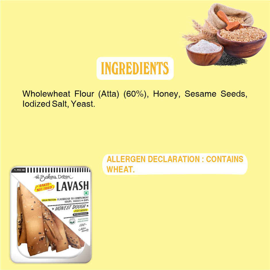 The Baker'S Dozen Lavash Flatbread Healthy Snacks(100gms) & Veeba Cheese And Jalapeno Dip(300gms) Combo