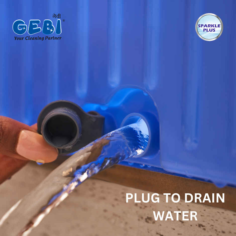 Gebi Aqua Bucket Spin Mop With 1 Microfiber Refill (Colour May Vary)