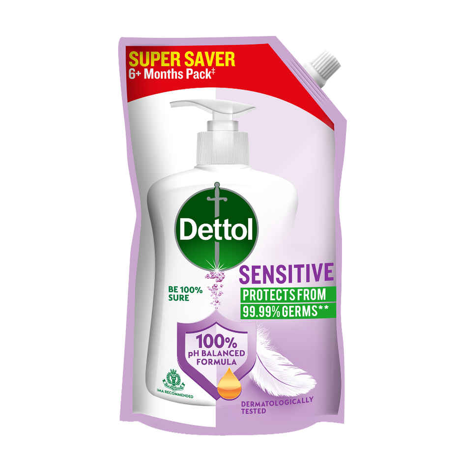 Dettol Sensitive Hand Wash Refill | Moisturizing Handwash | pH Balance | Gentle on Skin