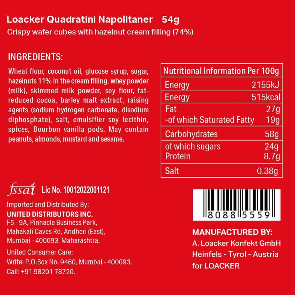Loacker Quadratini Napolitaner | Hazelnut