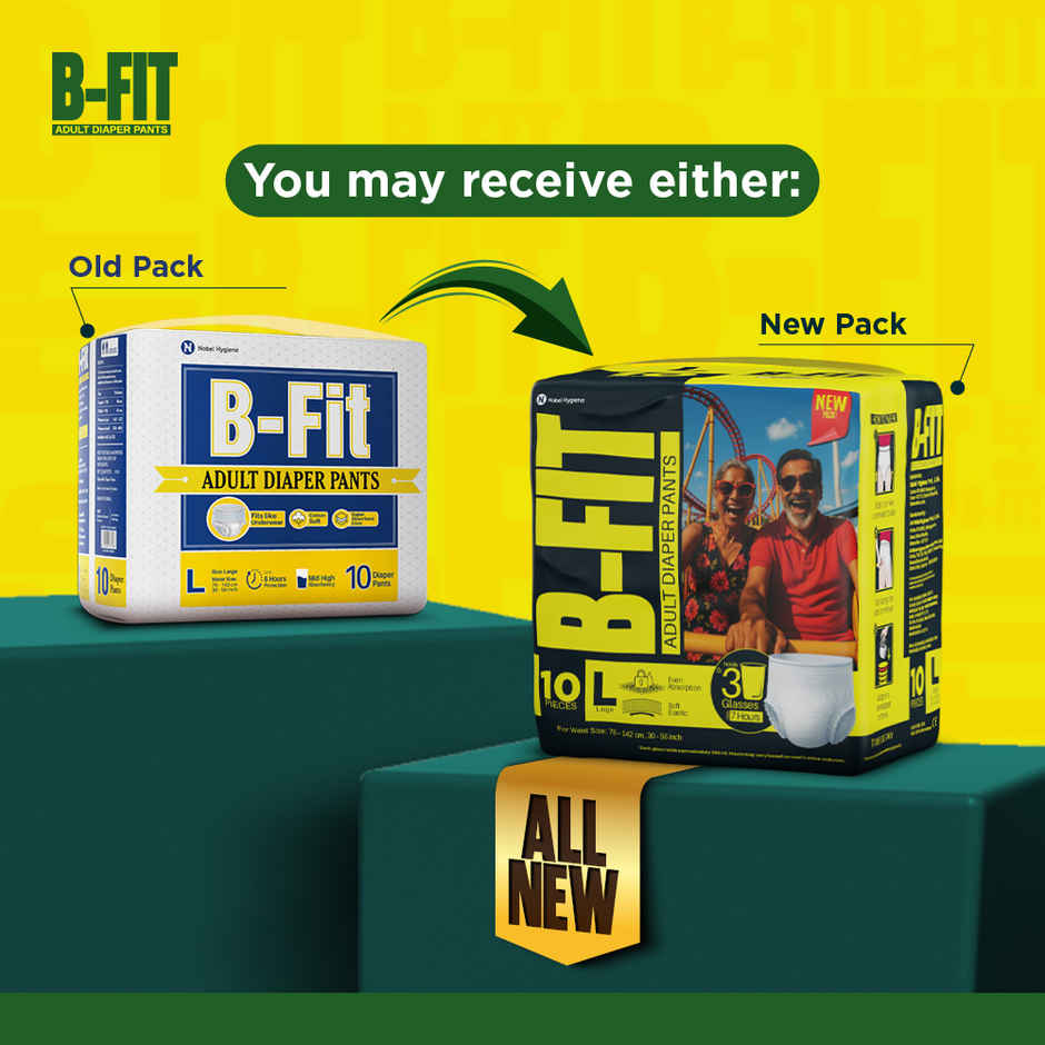 B-FIT Adult Pants Diapers (L, 30-56") Combo 