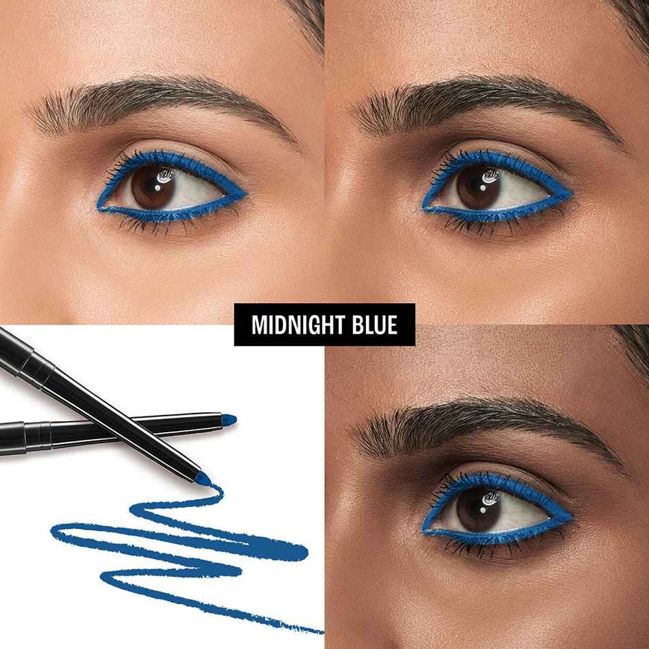 Lakme Eyeconic Kajal, Matte Waterproof, Smudgeproof Kajal that lasts 24 Hrs, Midnight Blue