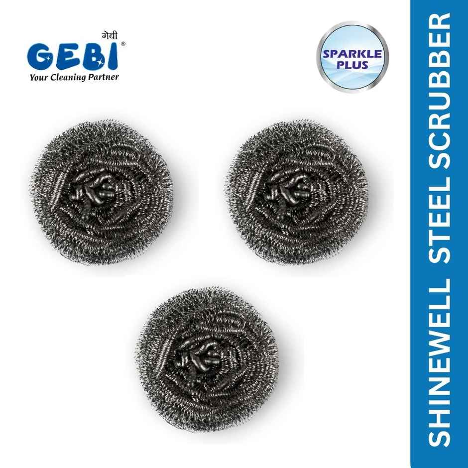 Gebi Shinewell Stainless Steel Scrubber | 3 pcs