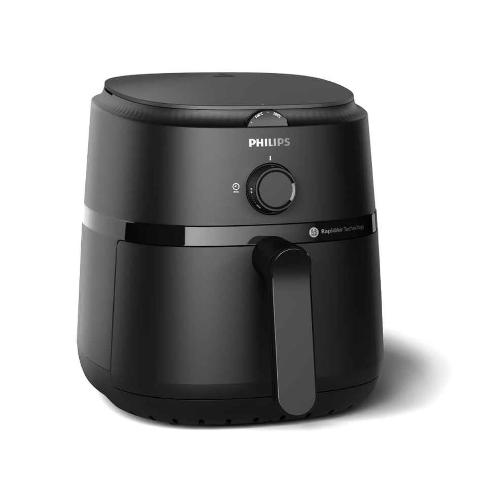 Philips Air Fryer NA120/00, 1500W, 4.2 Liter, uses up to 90% less fat,  with Rapid Air Technology (Black)