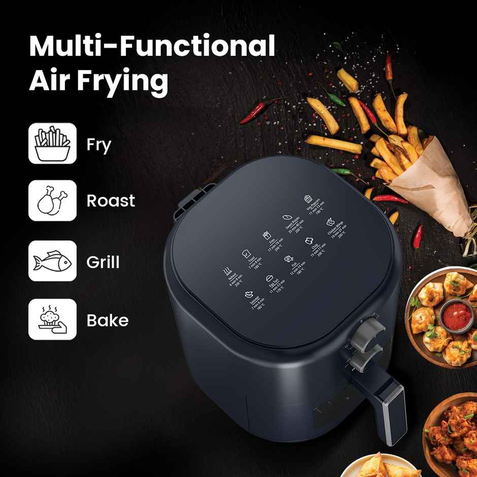 Havells Prolife Brio Air Fryer 4.2 L | Non-Stick Silicon Coated Basket | Blue