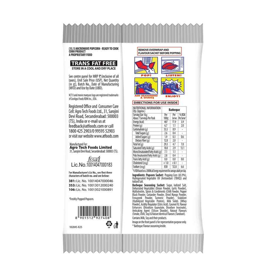 Act II Microwave Popcorn - Barbeque, Hot & fresh in 3 Mins
