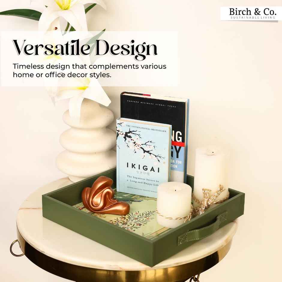 Birch & Co. Serving Tray - Peacock With Four Free Matching Coasters