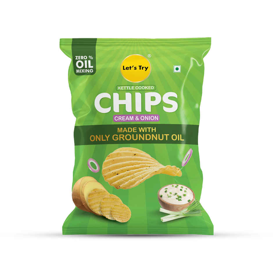Let's Try Cream & Onion Chips