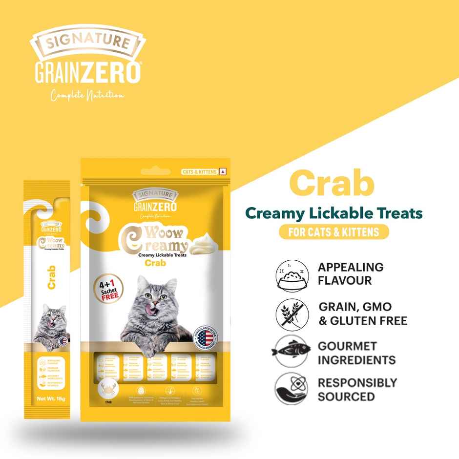 Grain Zero Creamy Lickable Cat Treat - Crab