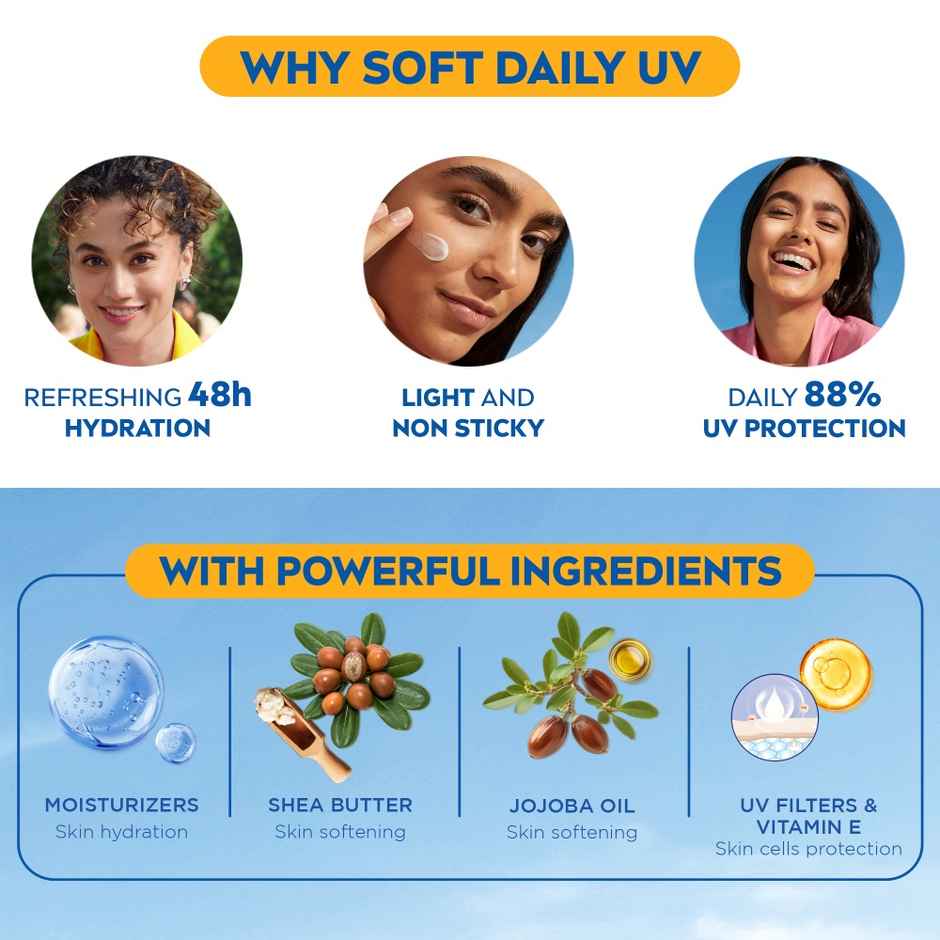 Nivea Soft Daily UV Light Moisturising Cream With SPF-15