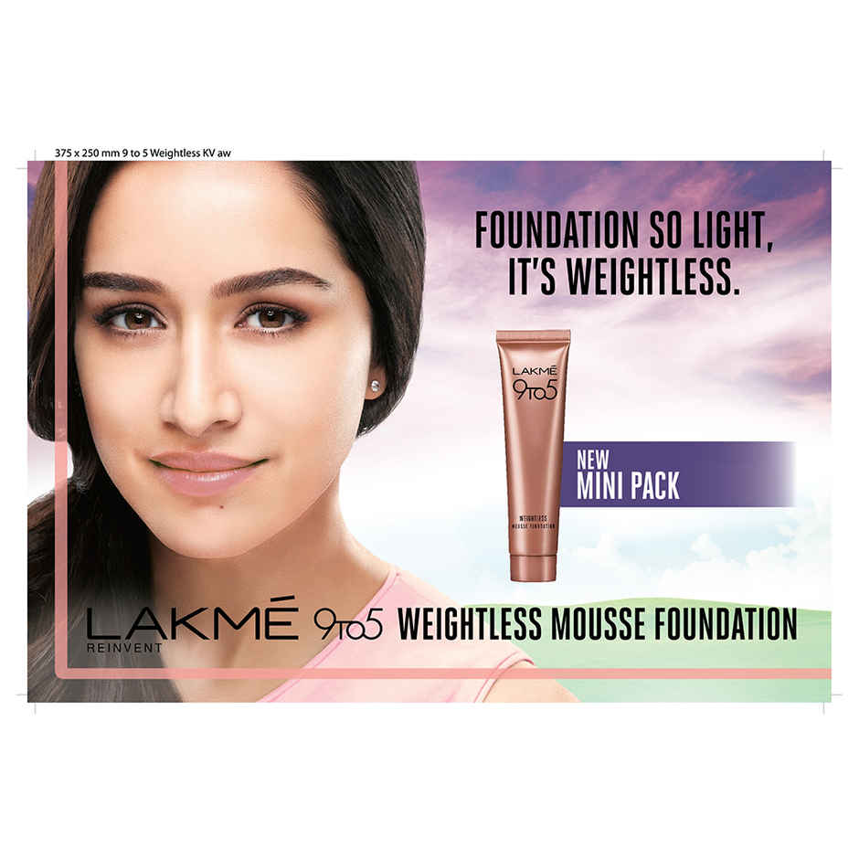 Lakme 9 To 5 Weightless Mousse Foundation | Rose | Ivory