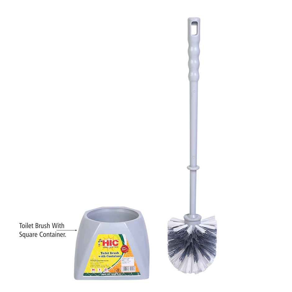 Hic Toilet Brush With Square Container (Colour May Vary)