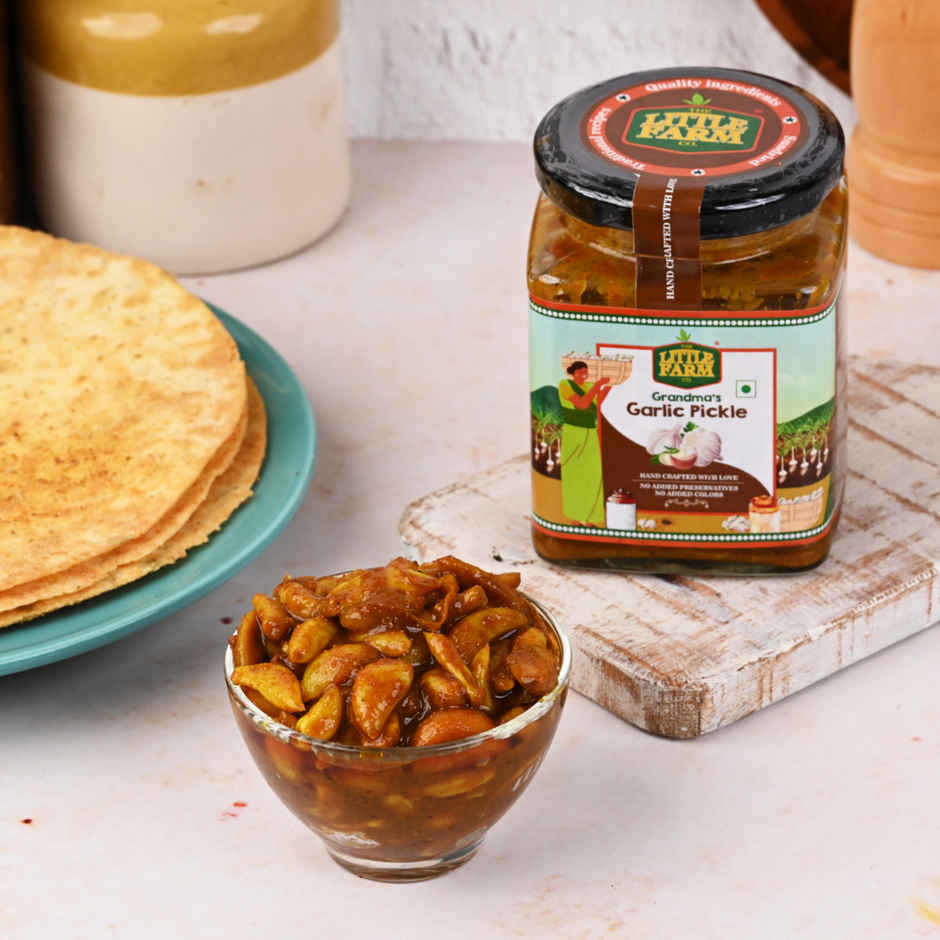 The Little Farm Co. Garlic Pickle | Achaar | Made In Less Oil