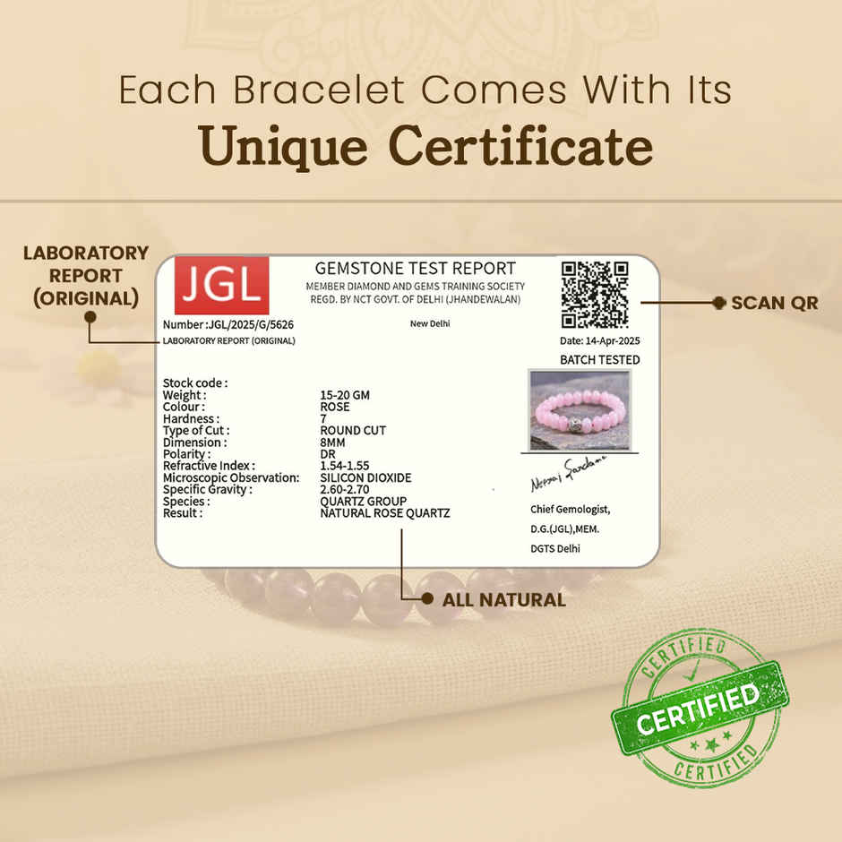 Astroyogi Rose Quartz Bracelet